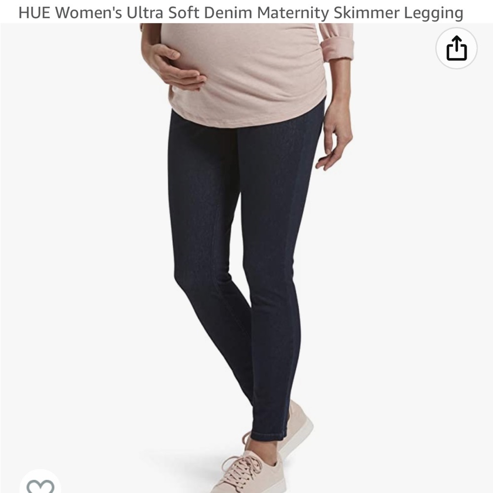 Maternity denim leggings - small